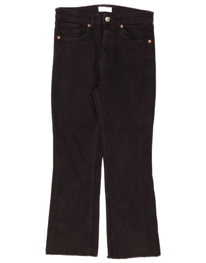 Jeans bootcut a vita alta da donna Zara EU 40 medio W30 L26 neri