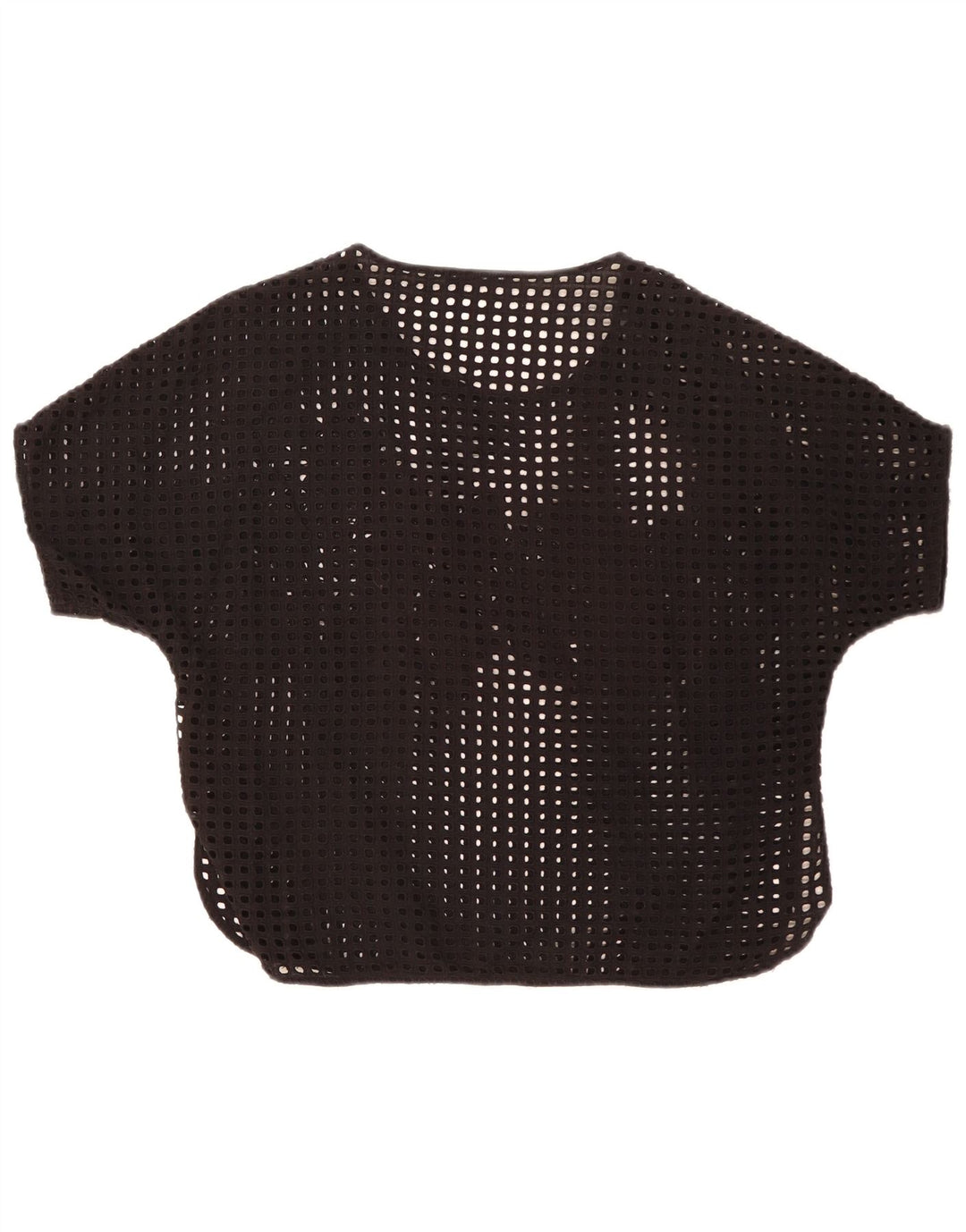 Top Zara da donna trasparente in camicetta UK 14 medio nero floreale