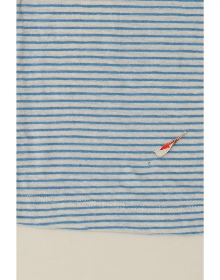 T-shirt da donna Marks & Spencer Top UK 12 Lino a righe blu medio