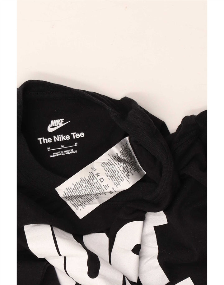 T-shirt grafica da uomo Nike Top in cotone nero medio