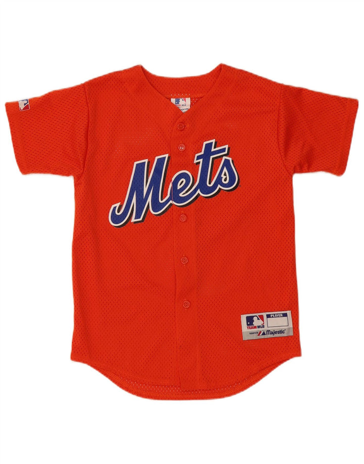 Maglia Majestic Mets Graphic Jersey da bambino 13-14 anni Poliestere arancione medio