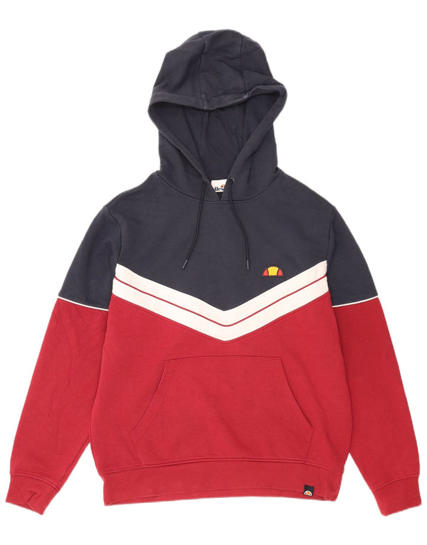 Maglione con cappuccio da uomo Ellesse piccolo in cotone color block blu navy