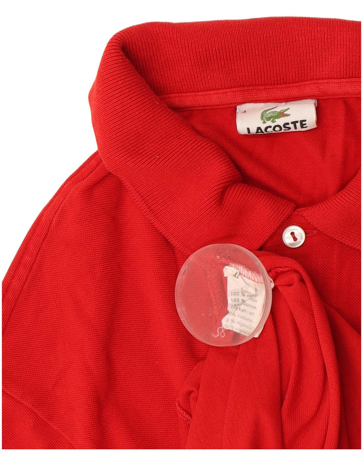 Polo da uomo Lacoste taglia 4 media in cotone rosso