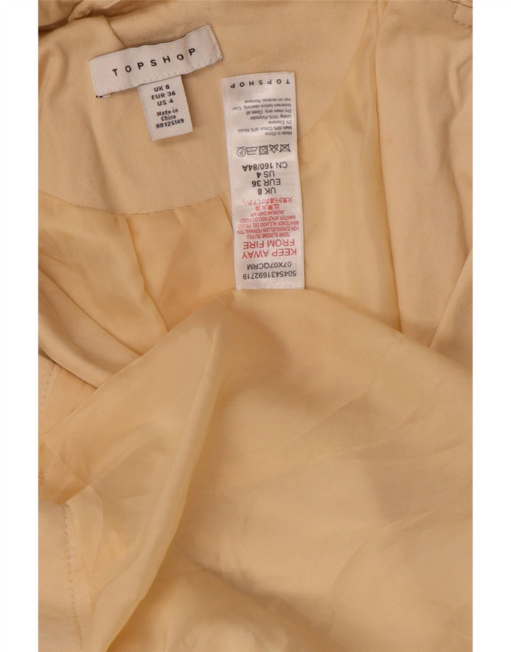 Trench oversize da donna Topshop UK 8 piccolo cotone beige