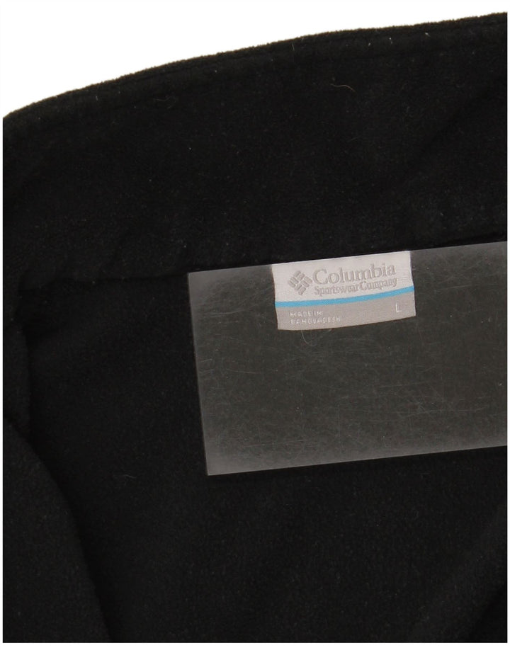 COLUMBIA Womens Fleece Jacket UK 14 Large Black Polyester