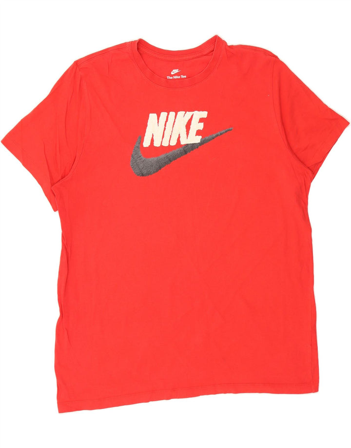 NIKE Mens Graphic T-Shirt Top XL Red Cotton Vintage Nike and Second-Hand Nike from Messina Hembry 