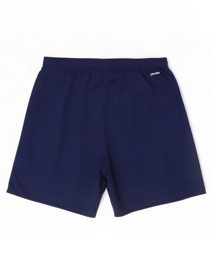 Pantaloncini sportivi Adidas Climalite da uomo di grandi dimensioni in poliestere blu navy