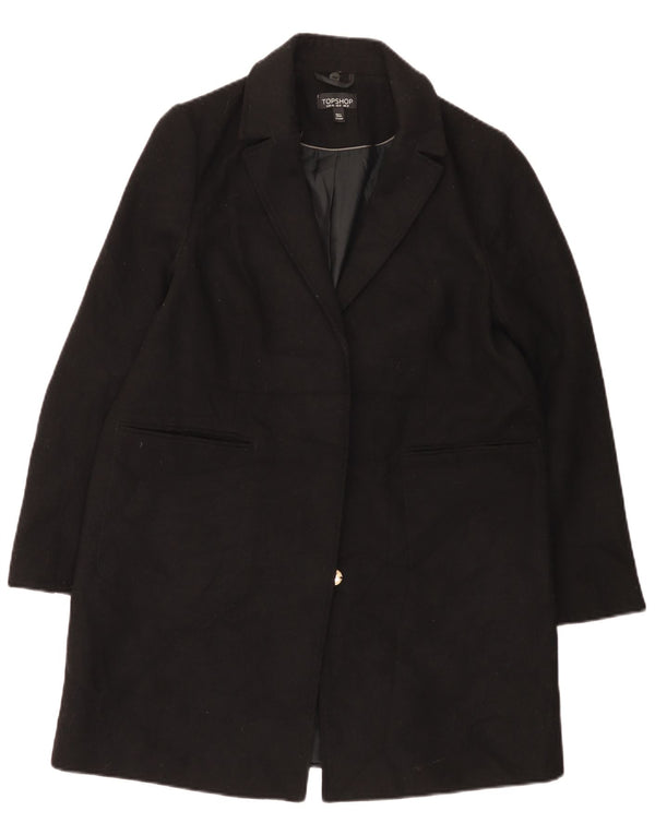Cappotto da donna Topshop UK 12 poliestere nero medio