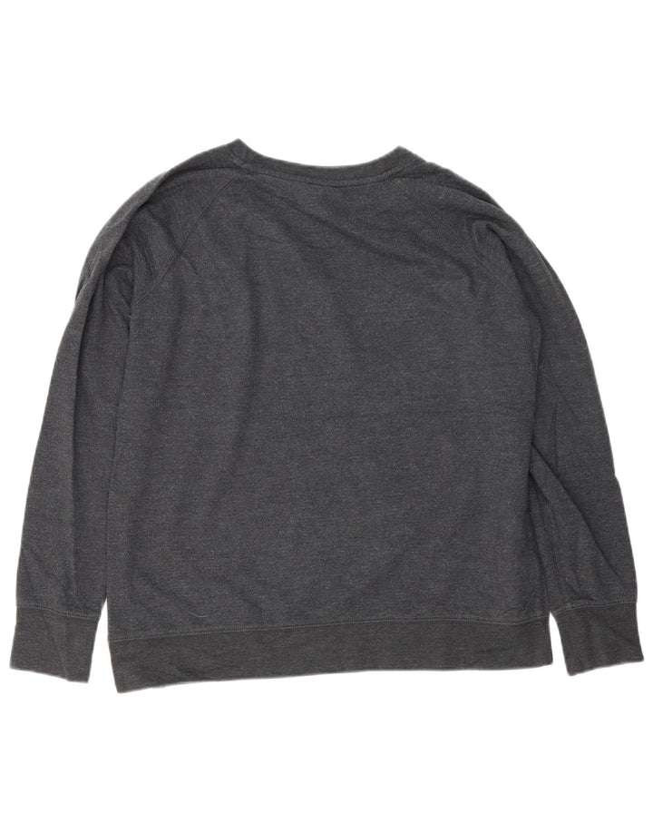 Felpa da donna vestibilità ampia Eddie Bauer UK 14 Cotone grigio medio