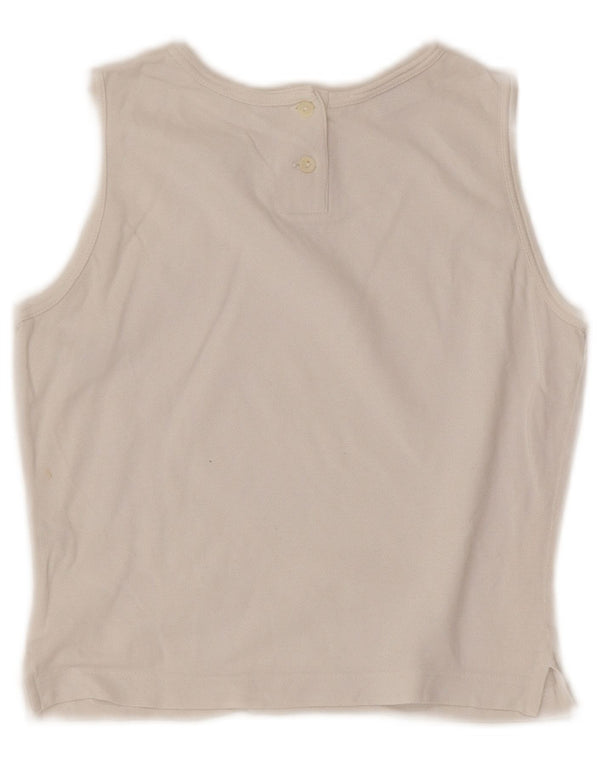 Canotta corta da donna Lacoste taglia 36 piccola in cotone bianco