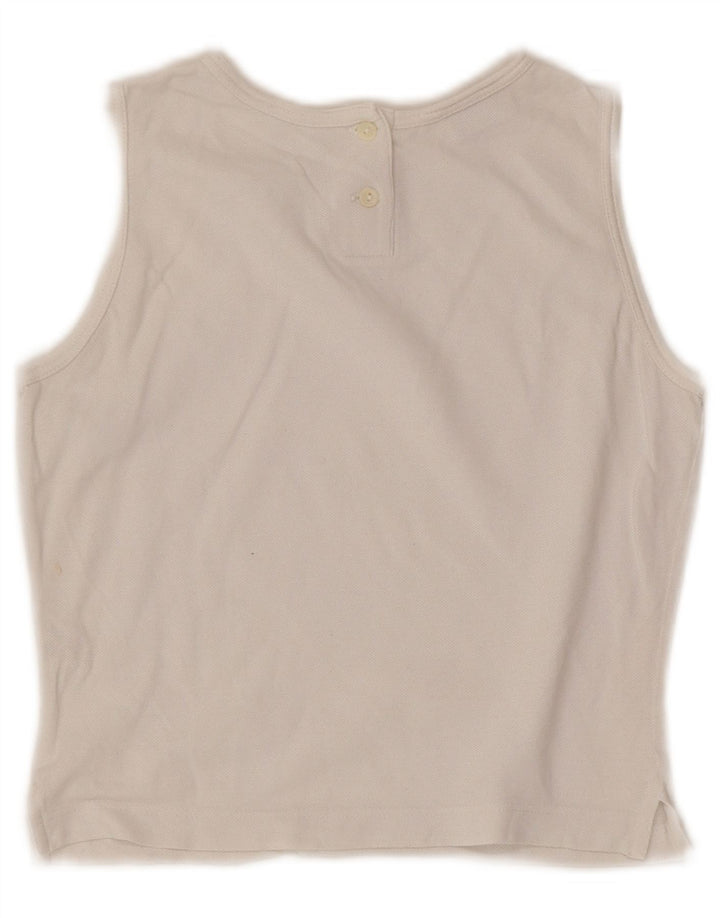 Canotta corta da donna Lacoste taglia 36 piccola in cotone bianco