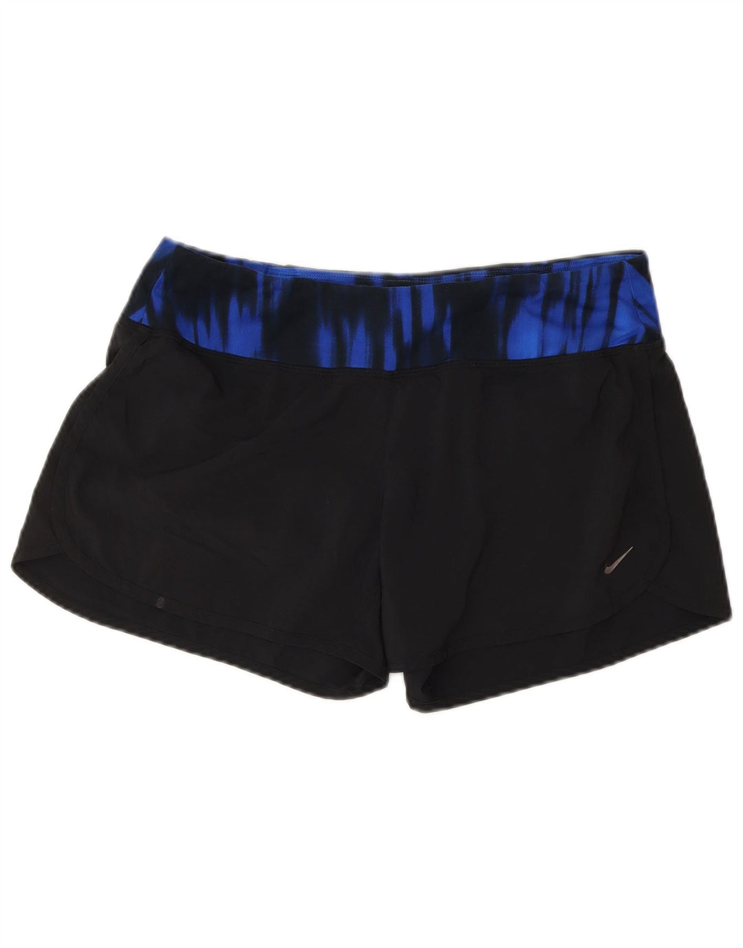 Pantaloncini sportivi NIKE da donna Dri Fit UK 14 medio poliestere nero tie-dye