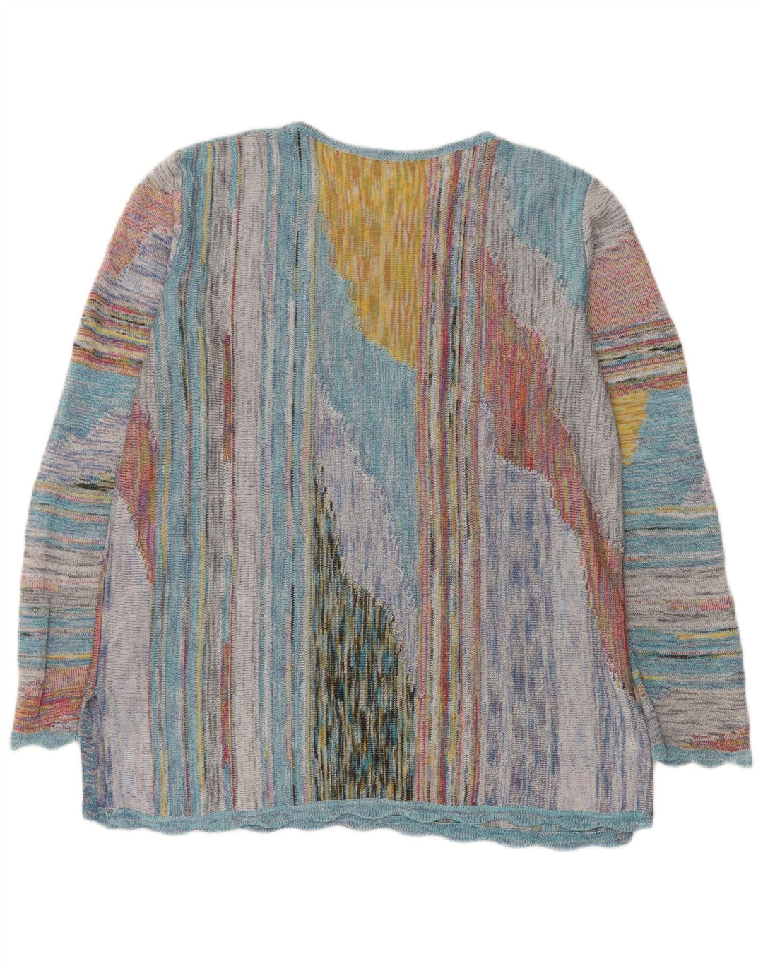 Maglione maglione girocollo da donna MARCAZZANI UK 16 grande multicolore