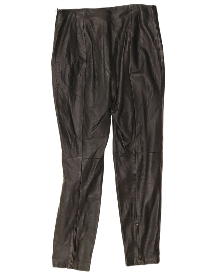 Pantaloni in pelle slim da donna Mango EU 36 Small W24 L27 Pelle nera