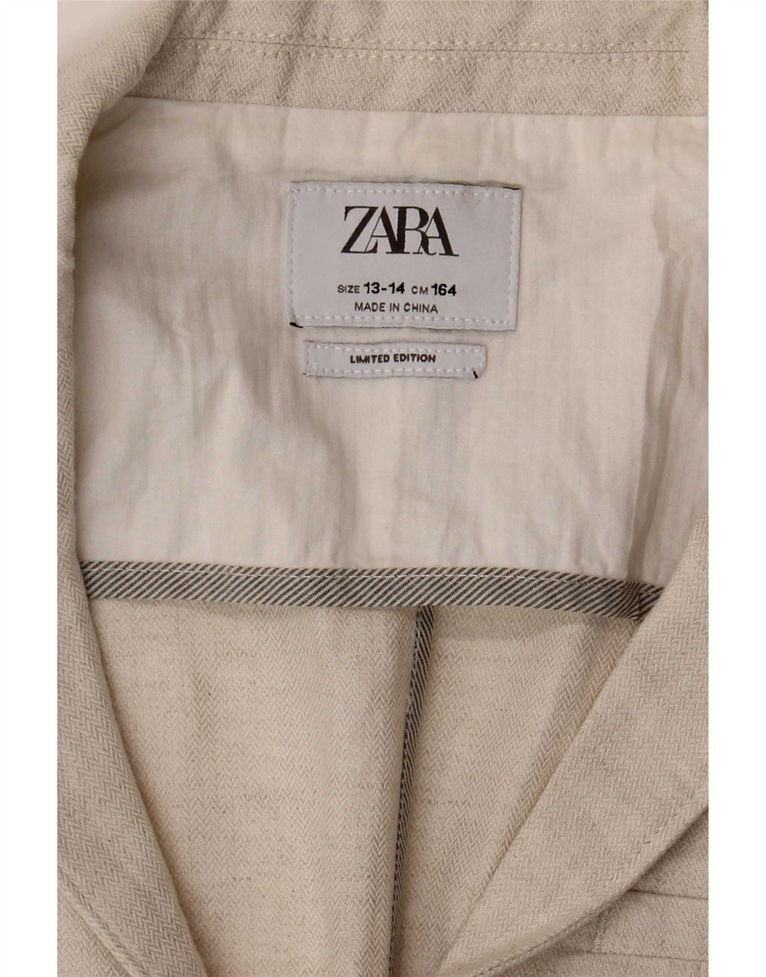 Giacca Blazer a 2 Bottoni Zara da Bambino 13-14 Anni Beige