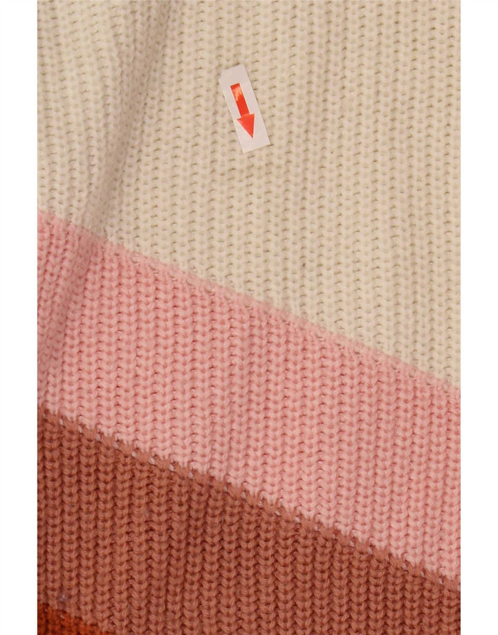 Maglione maglione con scollo a barca da donna Roxy UK 14 Medium multicolore Colourblock