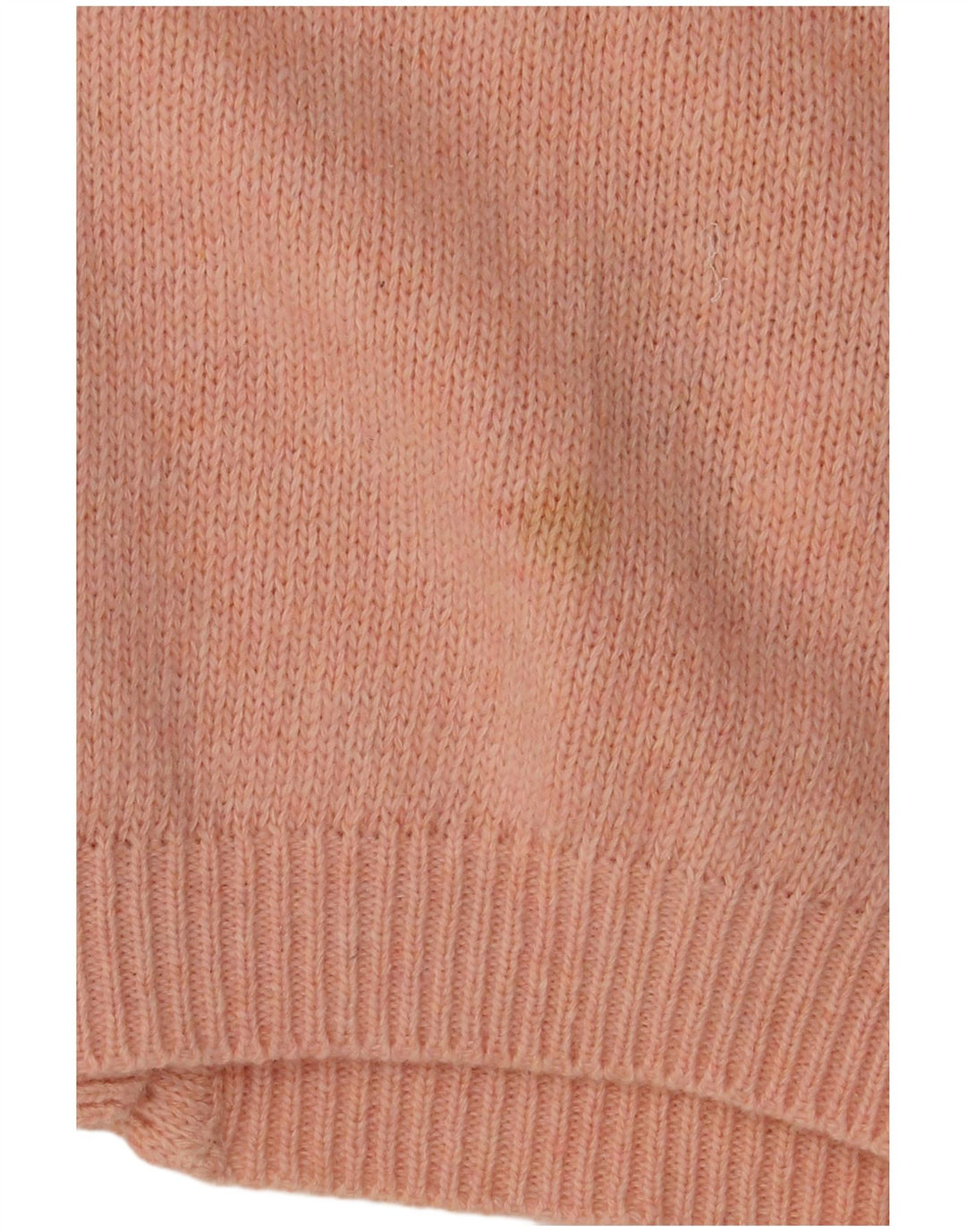 Maglione cardigan da donna VINTAGE UK 16 grande lana floreale rosa