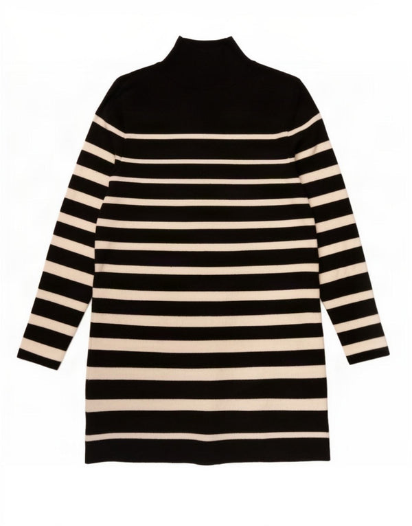Abito maglione Zara da donna UK 12 viscosa a righe nere medie