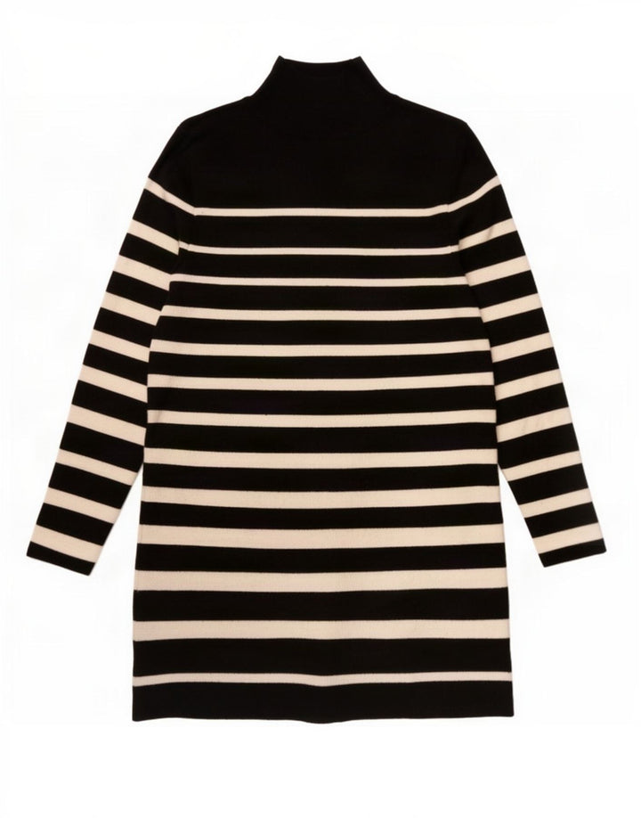 Abito maglione Zara da donna UK 12 viscosa a righe nere medie