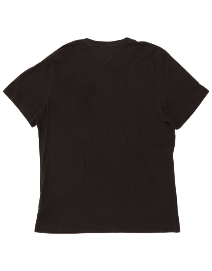 TOMMY HILFIGER T-shirt da uomo Top XL in cotone nero