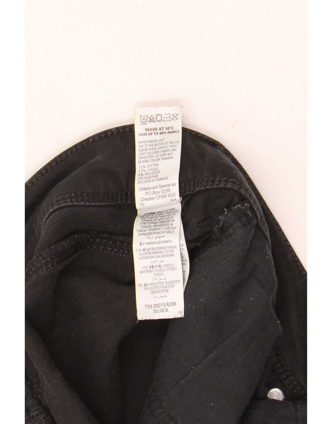 Jeans skinny da donna Marks & Spencer UK 12 medi W30 L26 neri