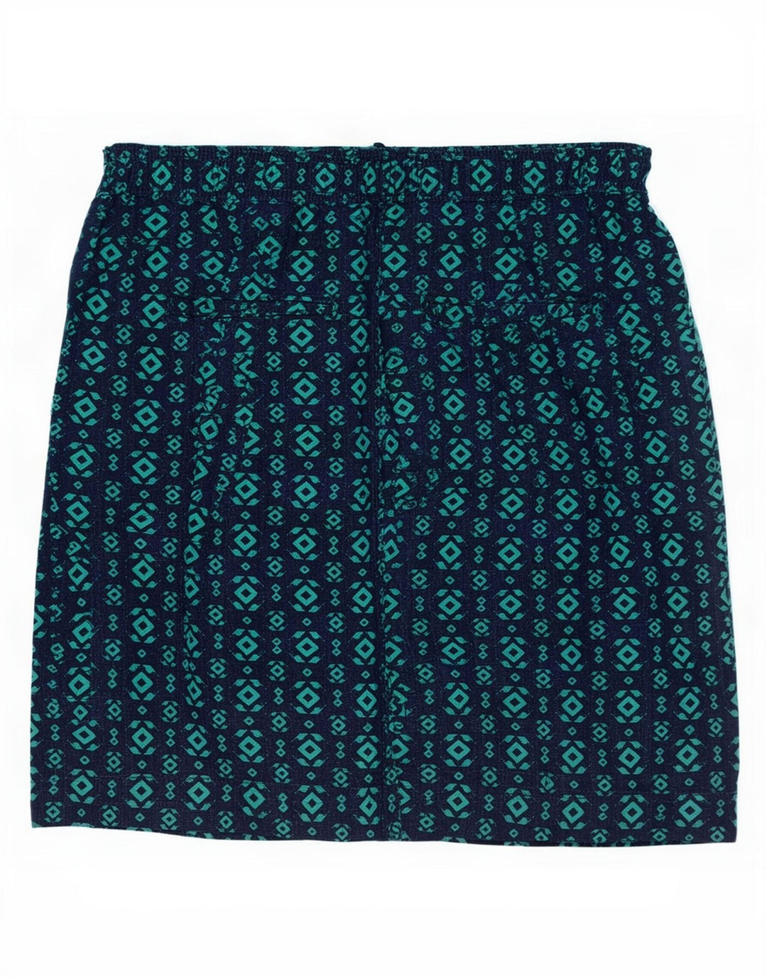Gonna a trapezio da donna Marks & Spencer UK 12 media W30 blu navy geometrica