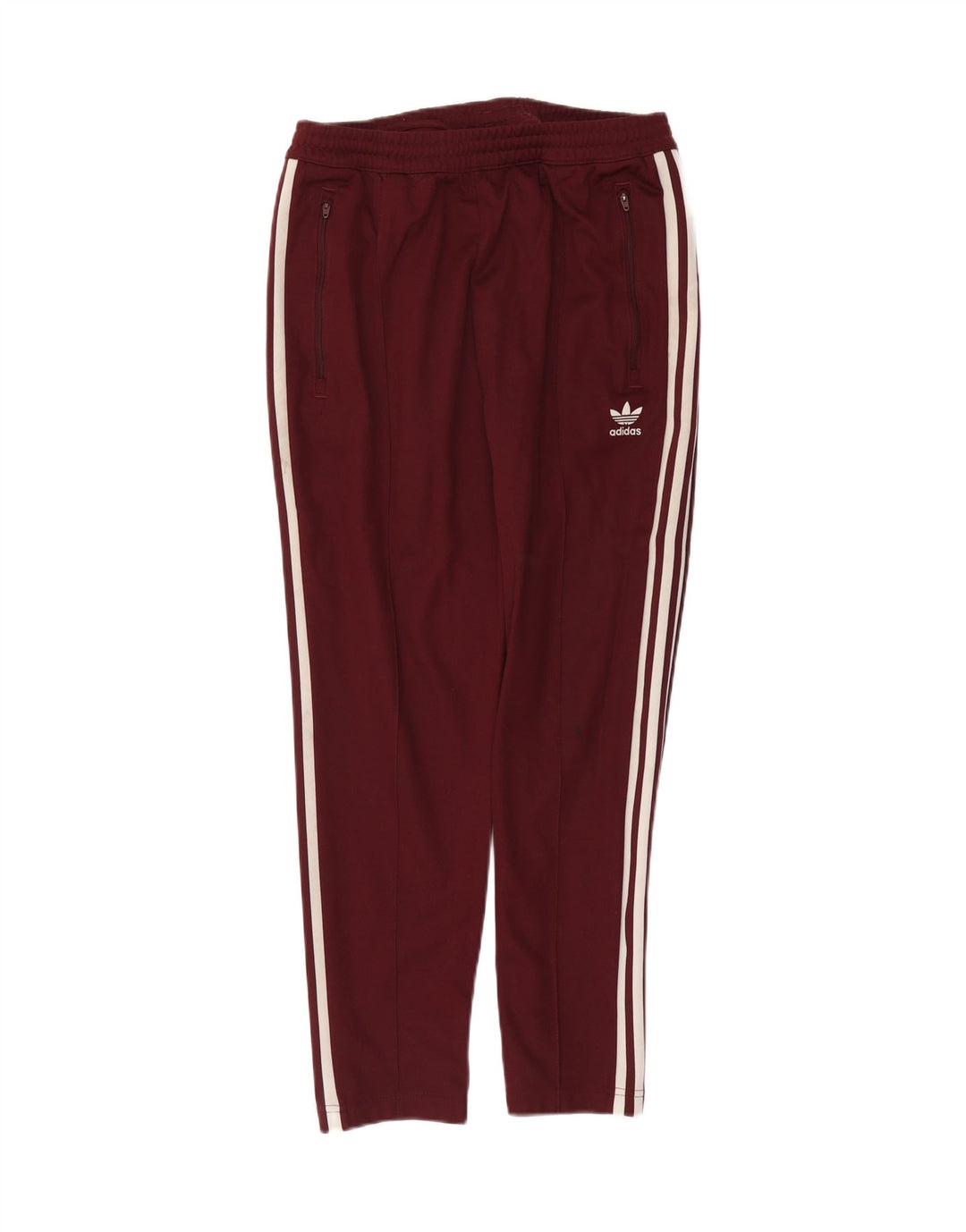 Pantaloni da tuta Adidas da uomo in cotone bordeaux medio