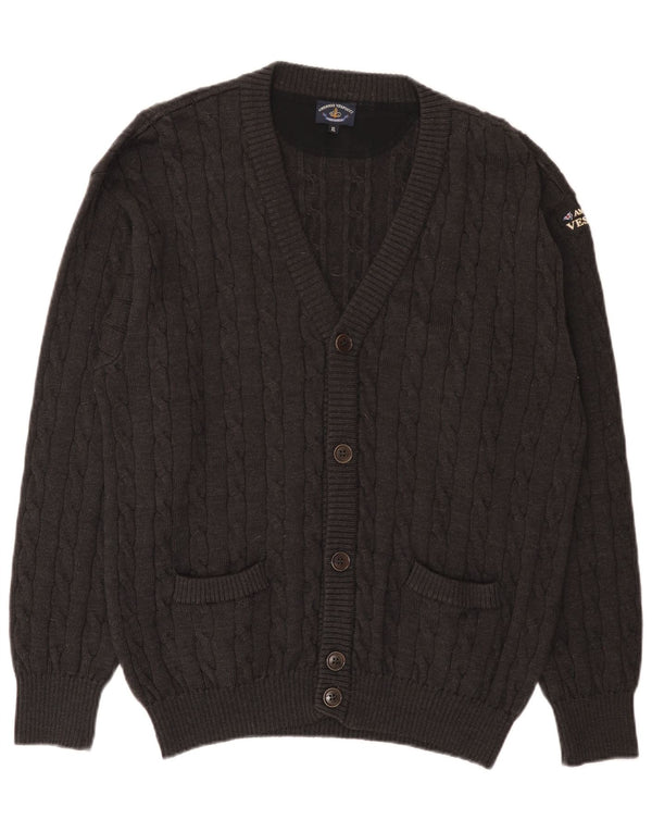Maglione cardigan da uomo Amerigo Vespucci XL grigio lana vergine