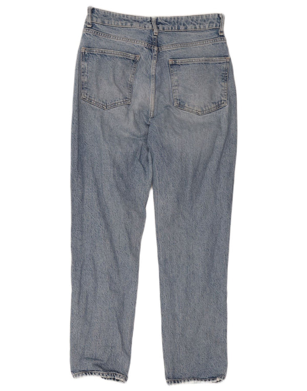 Jeans corti a vita alta da donna Zara EU 40 medio W30 L26 cotone blu