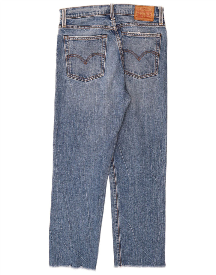 Jeans dritti effetto invecchiato da donna Levi's W27 L26 cotone blu