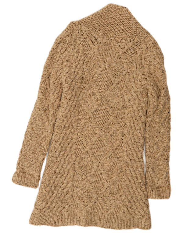 MAISON SCOTCH Maglione cardigan lavorato a mano da donna US 4 Small Beige