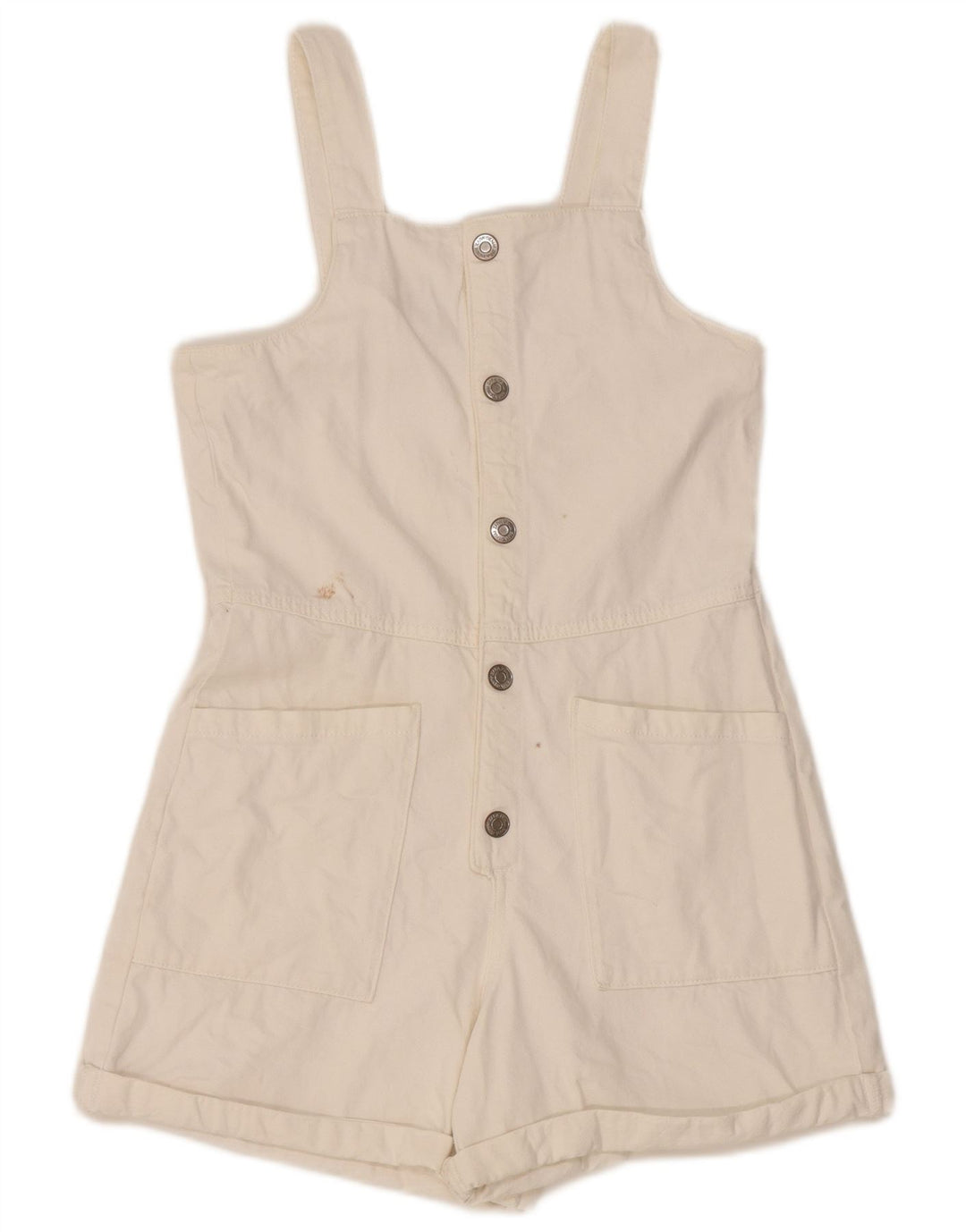 Tutina corta in denim per ragazze Zara 13-14 anni in cotone bianco