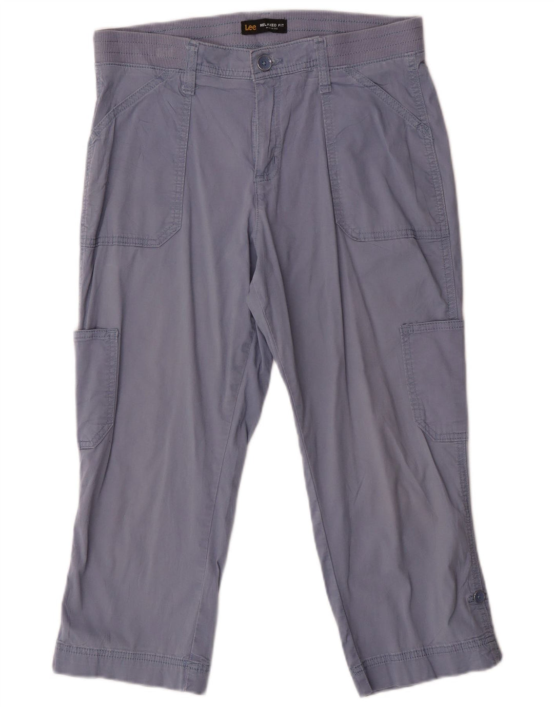Pantaloni Capri da donna a vita media e vestibilità rilassata Lee US 8 Medium W32 L21 Blu