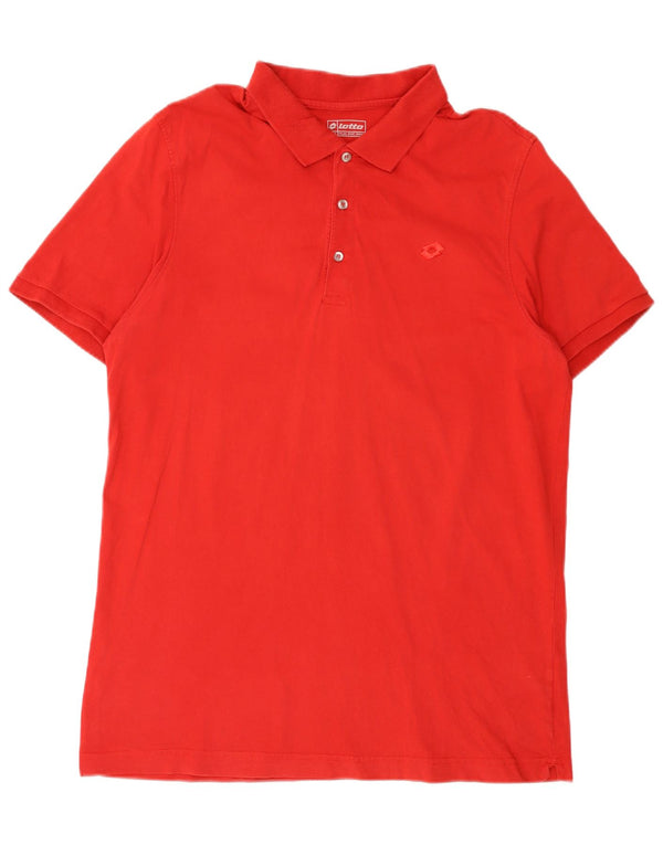 Polo da uomo Lotto 3XL in cotone rosso
