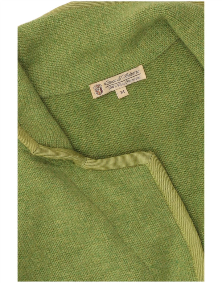 Maglione cardigan da donna vintage UK 12 Cashmere verde medio