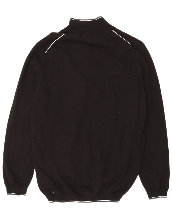 Maglione maglione da uomo con zip Hugo Boss 2XL cotone nero