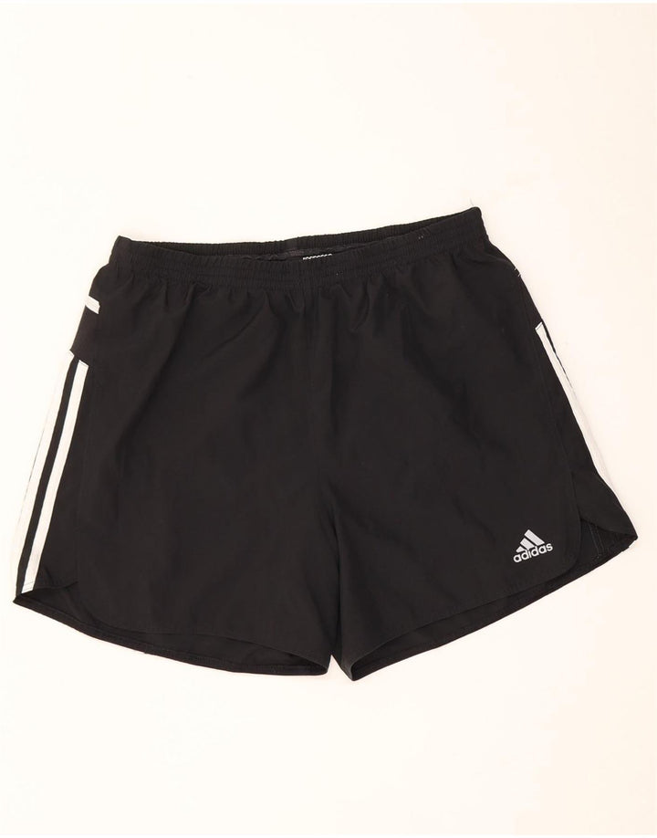 Pantaloncini sportivi Adidas Climalite da uomo grandi in poliestere nero