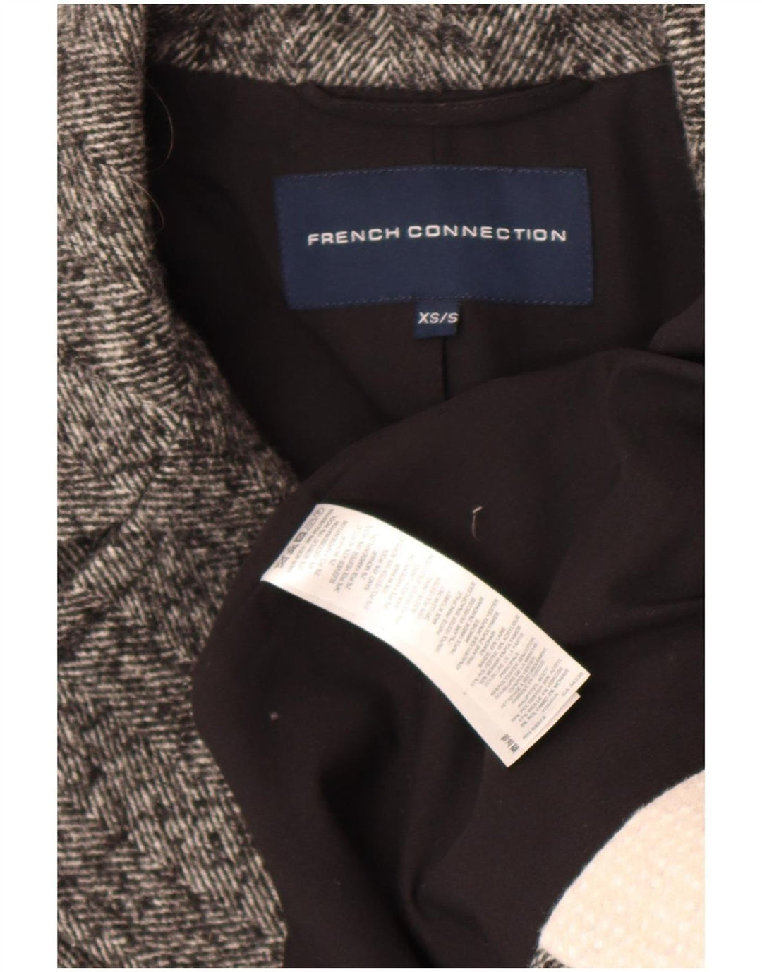 Cappotto doppiopetto da donna French Connection UK 6 XS Grigio Colourblock