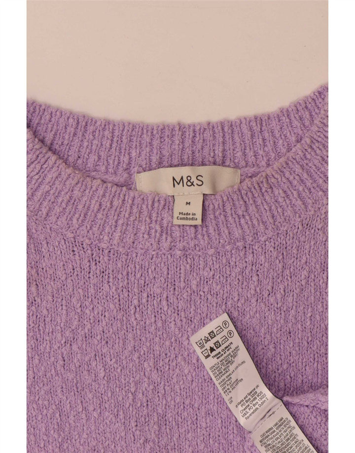 Canotta da donna Marks & Spencer UK 14 cotone viola medio