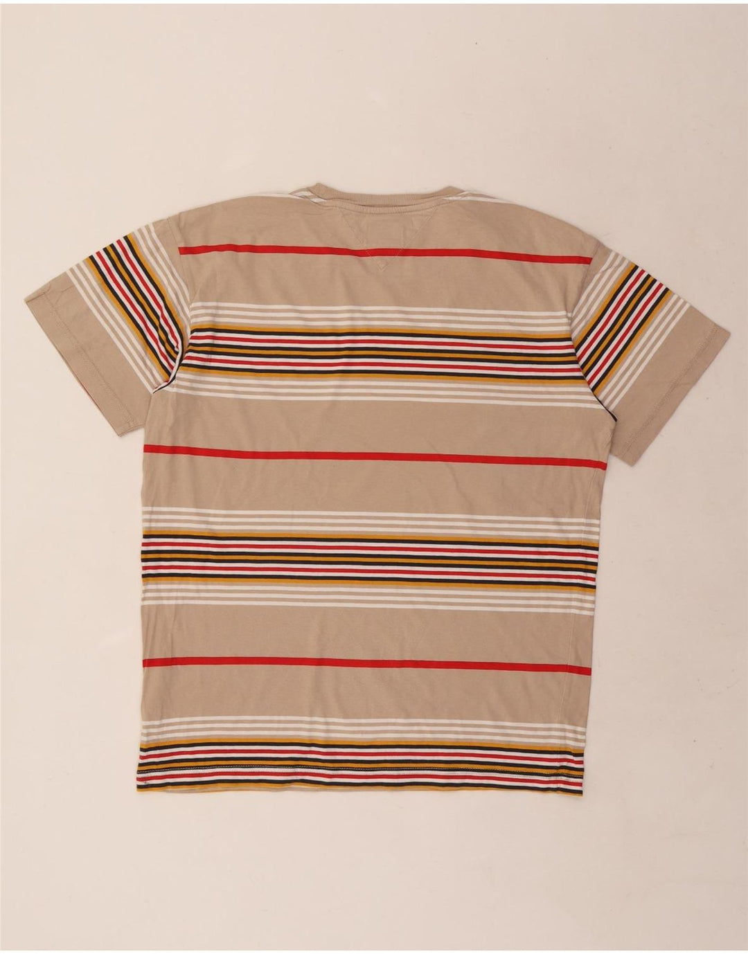 T-shirt da uomo Tommy Hilfiger Top in cotone a righe beige medio
