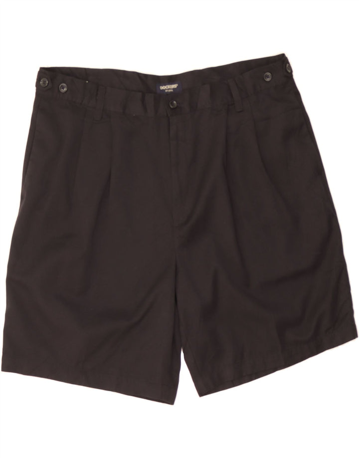 DOCKERS Mens Khakis Pegged Chino Shorts W38 XL Black Polyester Vintage Dockers and Second-Hand Dockers from Messina Hembry 