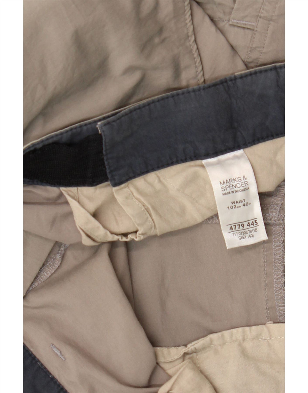 Pantaloncini cargo da uomo Marks & Spencer W40 XL cotone grigio