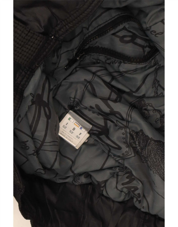 Giubbotto bomber vintage da donna IT 52 XL nero in poliammide