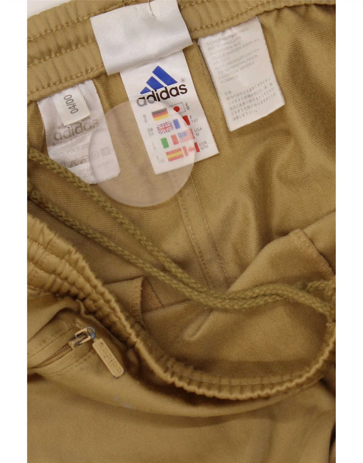 Pantaloni da tuta grafica da uomo Adidas, poliestere medio kaki