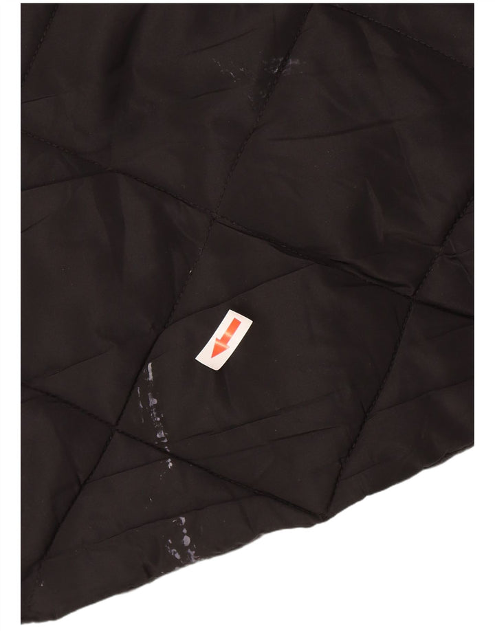 Giacca imbottita con cappuccio da donna Marks & Spencer UK 14 poliestere nero medio