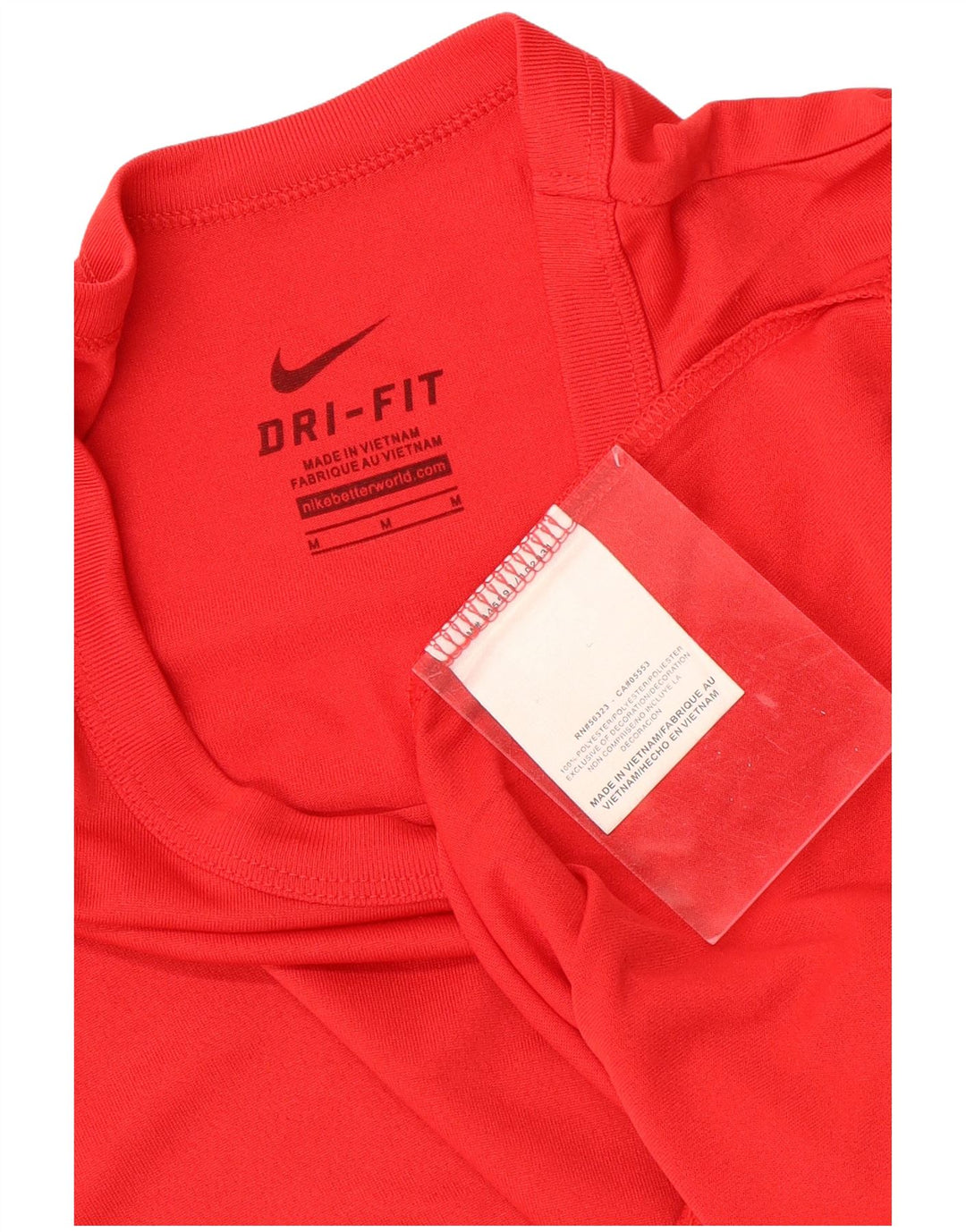 T-shirt NIKE Dri Fit da donna Top UK 12 medio rosso poliestere