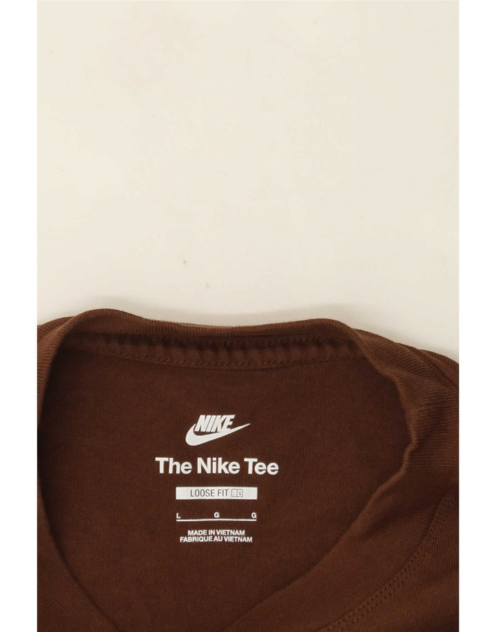 T-shirt grafica da uomo Nike Loose Fit, taglia grande, marrone