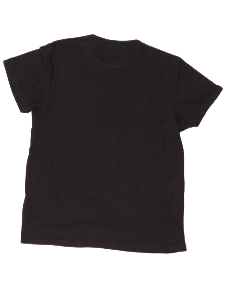 T-shirt grafica da uomo Ben Sherman Top in cotone nero medio
