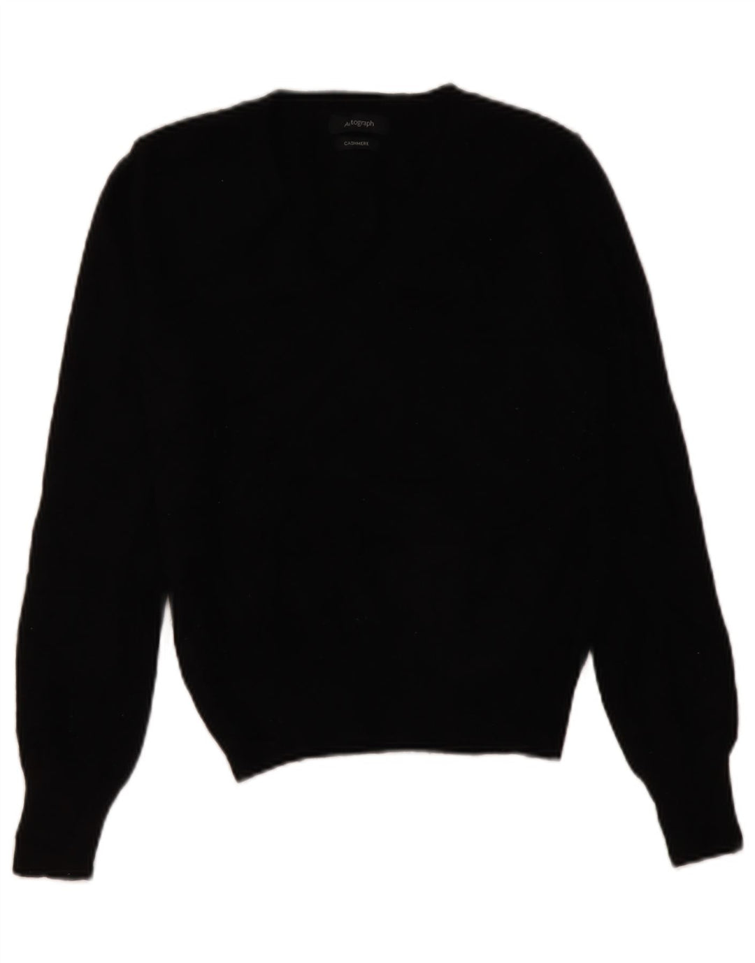 Maglione maglione girocollo autografo da donna Marks & Spencer UK 8 piccolo nero