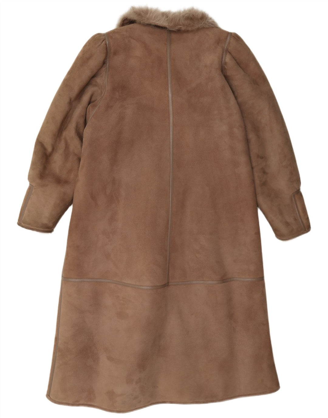 Cappotto in shearling vintage da donna IT 42 Marrone medio